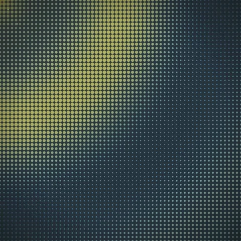 Abstract Halftone Dot Pattern Background with Yellow Glow and Dark Blue Gra.. Stock Footage 347809515