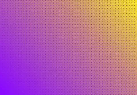 Abstract halftone dot pattern background with smooth purple to yellow gradi.. Stockillustratie