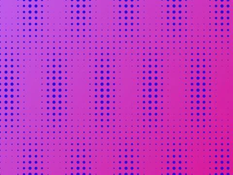 Abstract Halftone Dot Pattern Background with Blue Dots on Vibrant Magenta .. Ilustração Stock