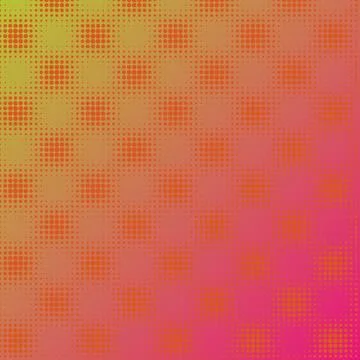 Abstract Halftone Dot Pattern Background with Vibrant Orange and Pink Gradi.. Illustrazione stock