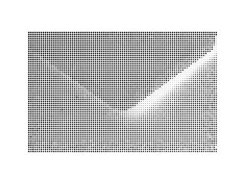 Abstract halftone dot pattern background featuring flowing monochrome waves.. Stock Illustration