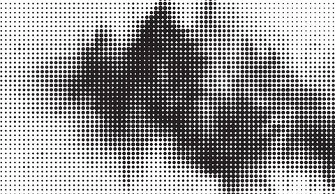 Abstract halftone dot pattern background featuring black and white grunge style Stock Illustration