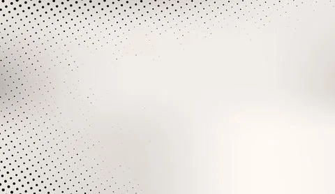 Abstract halftone dot pattern background featuring black dots on a white canvas Stock Illustration