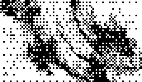 Abstract halftone dot pattern background featuring black and white pixels Stock Illustration