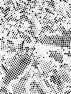 Abstract halftone dot pattern background, black and white design element Stock Illustration
