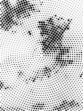 Abstract halftone dot pattern background in black and white vector style is.. Stock Illustration
