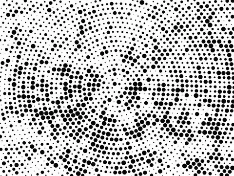 Abstract halftone dot pattern background, monochrome halftone texture Stock Illustration