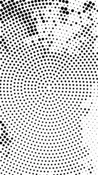 Abstract halftone dot pattern background in black and white colors Illustrazione stock