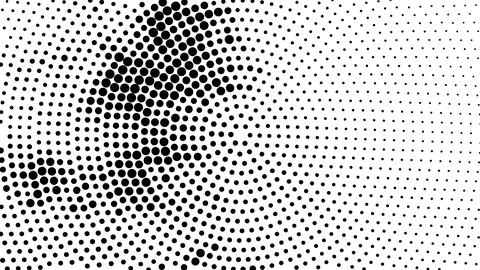 Abstract halftone dot pattern background in black and white Stock Illustration