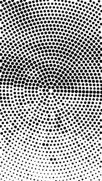 Abstract halftone dot pattern background in black and white with a radial w.. Stock Illustration