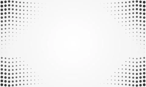 Abstract Halftone Dot Pattern Border with Fading Circles Stock Illustration