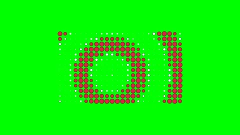 Abstract halftone dot pattern forming the letters io on a vibrant green bac.. Vídeos de archivo 341839468