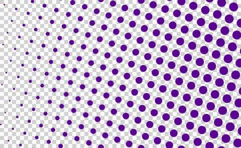 Abstract halftone dot pattern is forming over green field in flat design, Stockillustratie