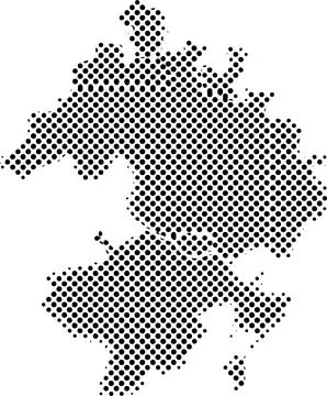 Abstract Halftone Dot Pattern Illustration Representing a Geographic Landma.. Stock Illustration