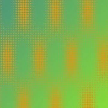 Abstract halftone dot pattern with orange circles on vibrant green gradient.. Stockillustratie