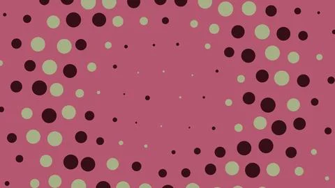 Abstract halftone dot pattern with pink and green colors 库存插图