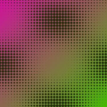 Abstract halftone dot pattern with pink and green gradient pop art background Illustration