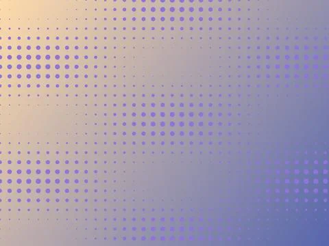 Abstract halftone dot pattern on purple and yellow gradient background for .. Illustrazione stock