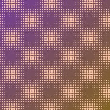 Abstract Halftone Dot Pattern on Purple and Brown Gradient Background for D.. Stock Illustration