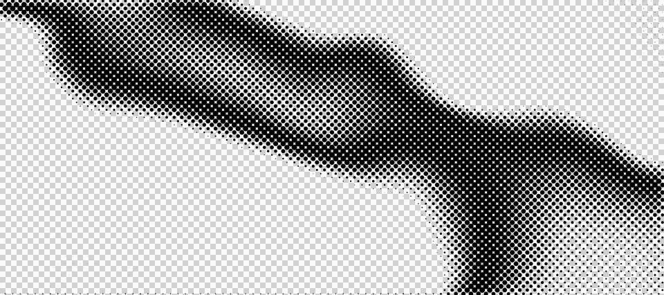 Abstract halftone dot pattern texture with grainy black and white gradient Stock Illustration
