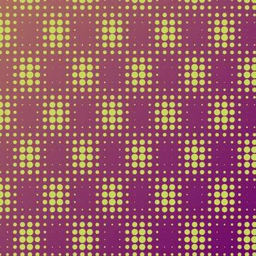 Abstract halftone dot pattern on vibrant purple gradient background Illustration