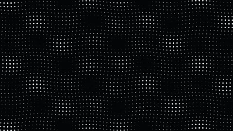 Abstract halftone dot pattern waving on black background Stock Footage 335875007
