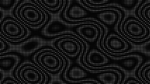 Abstract halftone dot pattern waving on a black background Stock Footage 335875351