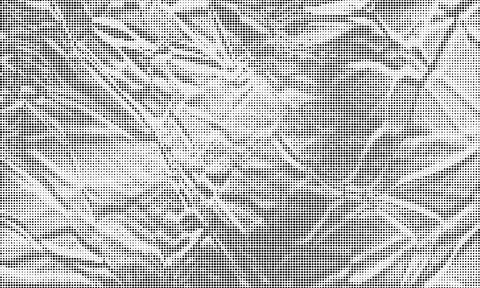 Abstract halftone dot texture with intricate organic leaf vein pattern for .. Illustrazione stock