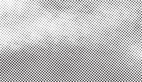 Abstract halftone dot texture pattern with black and white gradient design for Stock Illustration
