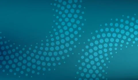 Abstract halftone dot wave background in deep blue and teal colors featuring Stock Illustration