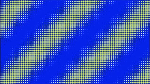 Abstract Halftone Dots Pattern Animation in Blue and Yellow Stock Footage 317547192