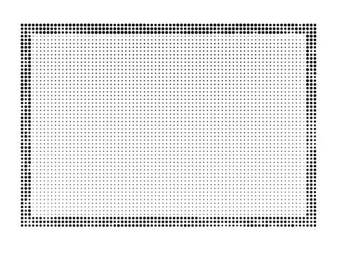 Abstract halftone dots pattern frame, gradient border vector illustration, .. Stock Illustration