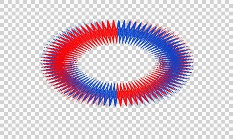 Abstract Halftone Ellipse Design Element PNG, isolated on transparent backg.. イラスト素材