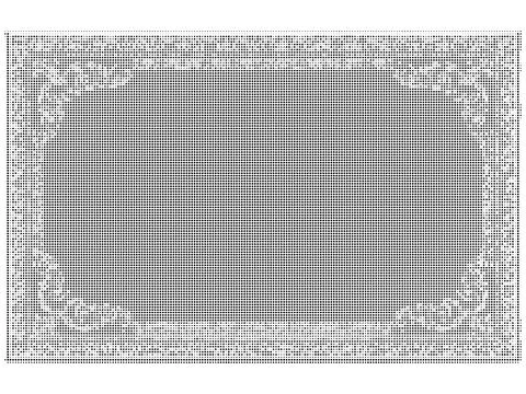Abstract halftone frame border design element with dotted texture pattern. Stock Illustration