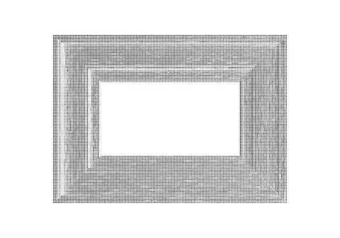 Abstract halftone frame design with rectangular lines in black and white fo.. Stock Illustration