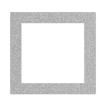 Abstract halftone frame square border isolated on white background dotted v.. Stock Illustration