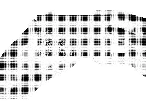 Abstract halftone game controller design pattern. Stock Illustration