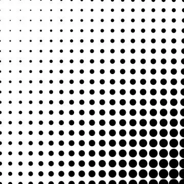 Abstract halftone gradient background of circle dots in linear arrangement Stock Illustration