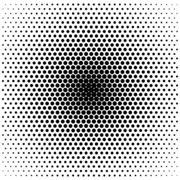 Abstract halftone gradient background circle of dots in traingular arrangement Stock Illustration
