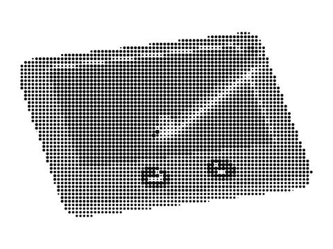 Abstract halftone graphic design pattern with circular dots. 库存插图