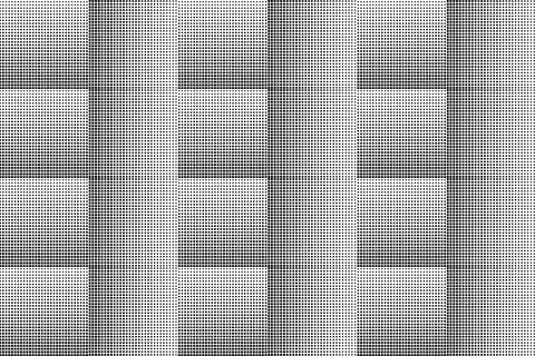 Abstract Halftone Grid Pattern with Geometric Monochrome Gradient Squares Stock Illustration