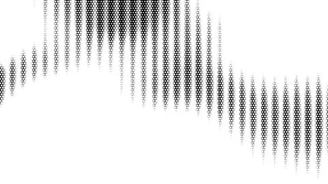 Abstract Halftone Hexagon Pattern Vector Illustration Sound Wave Stock Illustration