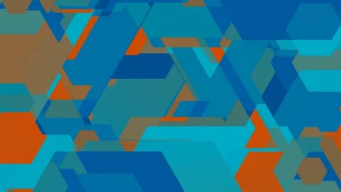 Abstract halftone motion background graphic, evolving pattern of blue, orange Stock Footage 346829218