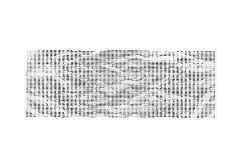 Abstract halftone mountain landscape pattern with gradient black dots on wh.. Stock Illustration