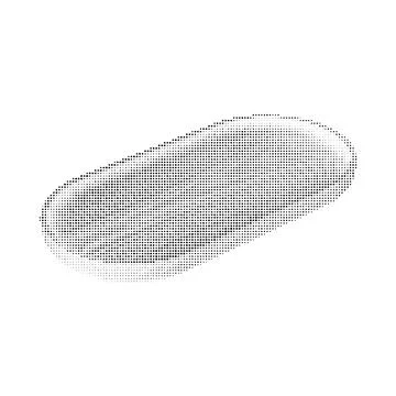 Abstract halftone oval element for design and decor. 库存插图