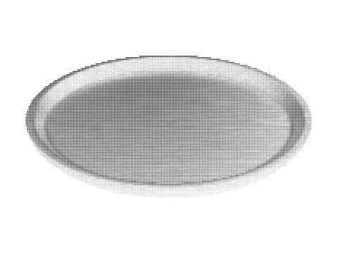 Abstract halftone oval shape with black dotted gradient pattern for modern .. 스톡 일러스트