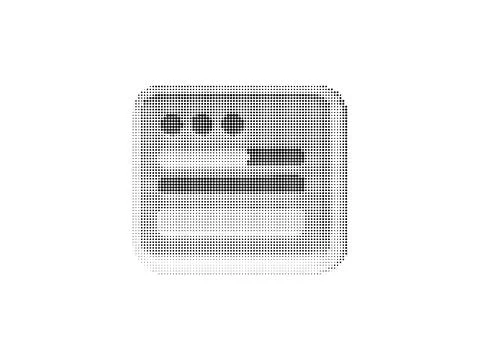 Abstract halftone oven icon, kitchen appliance vector illustration, trendy .. Stock Illustration