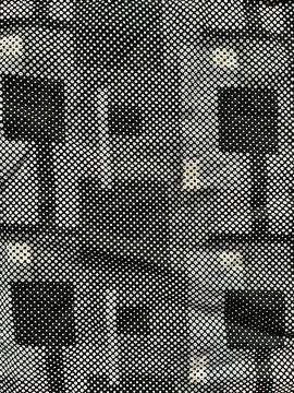 Abstract Halftone Pattern with Black and White Geometric Shapes Stock Photos
