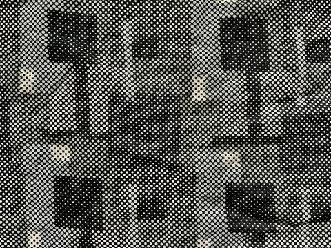 Abstract Halftone Pattern with Black and White Geometric Shapes Stock Photos