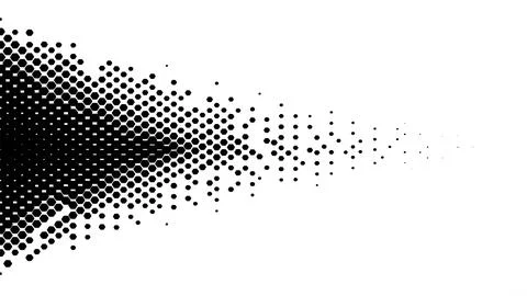 Abstract halftone pattern with black circles fading into a light area Stock Illustration